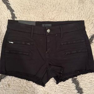 Koral denim cutoff shorts in black, size 27, NWT